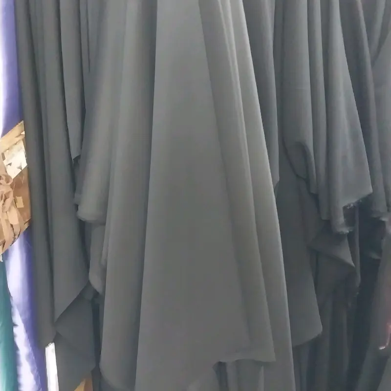Bahan kain FURSAN JETBLACK lebar 150 cm Hitam pekat kain abaya arab 4