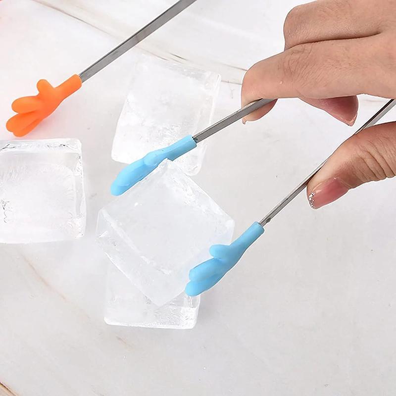 Silicone Mini Tongs (1 Piece), 5in Hand-shape Food Tongs for Ice Cube, Sugar Tongs, Kids Tongs for Serving Food, Household Kitchen Products, Kitchen Utensils, Kitchen Gadgets 2