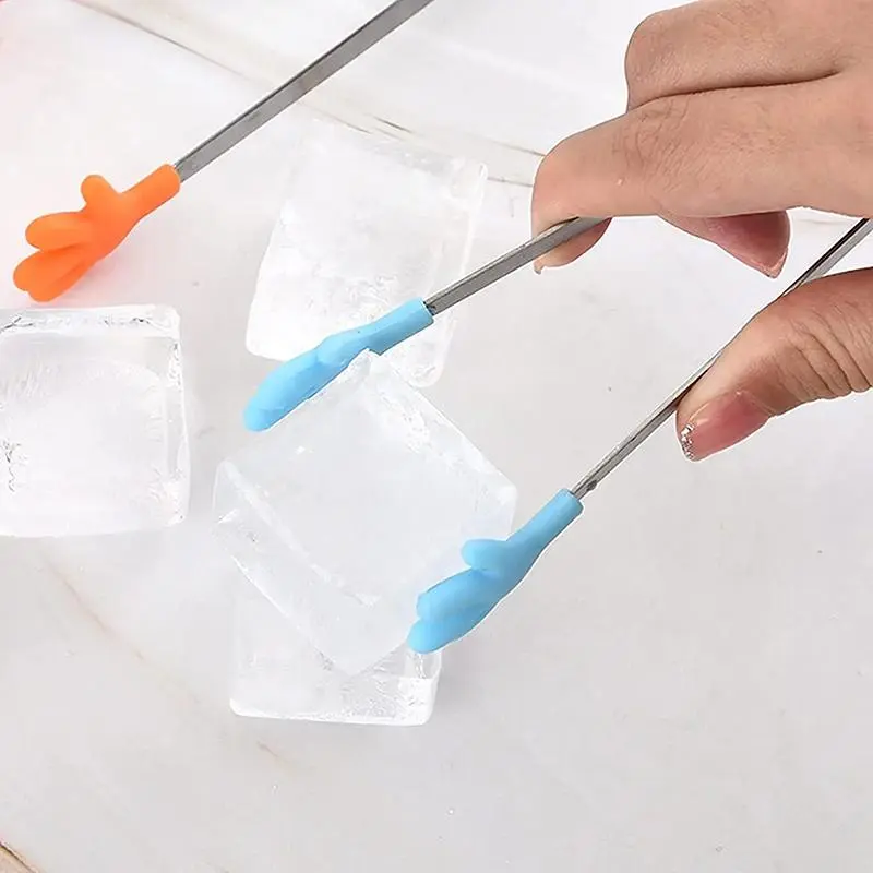 Silicone Mini Tongs (1 Piece), 5in Hand-shape Food Tongs for Ice Cube, Sugar Tongs, Kids Tongs for Serving Food, Household Kitchen Products, Kitchen Utensils, Kitchen Gadgets 2