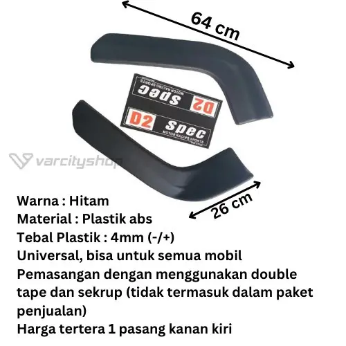 [BISA COD] - Winglet Bumper Diffuser Universal Bemper Mobil Bumper Lips 1