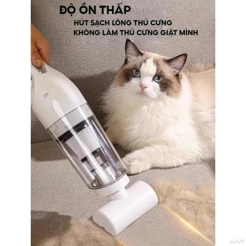 Máy hút bụi cầm tay mini không dây DELADEP, hút bụi ô tô, giường, sofa lực hút siêu mạnh 20.000PA BH 12 Tháng MHB01 7