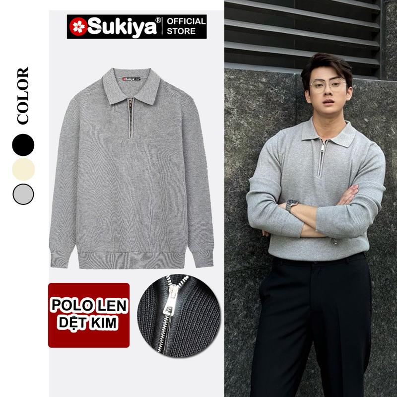 Áo Len Nam Kéo Khóa Cổ Bẻ SUKIYA Chất Len Lông Thỏ Đẹp Mềm Mại AL90 Menswear