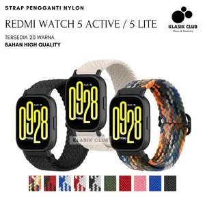 Strap Kompatibel Dengan Redmi Watch 5 Active Redmi Watch 5 Lite Nylon Loop Tali Pengganti Bahan Nilon