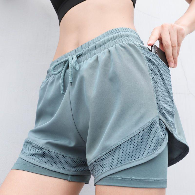 Product Introduction of [Pocket Design on Both Sides] Summer Exercise Shorts Women's Loose Casual Anti-Exposure Quick-Drying High Waist Running Fitness Yoga Thin Outer Wear Breathable 11