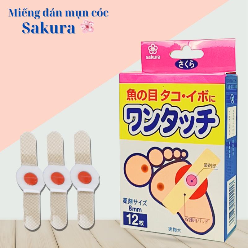 Miếng dán mụn cóc Nhật bản SAKURA (hộp 12 miếng), dán mụn cơm, trai chân hiệu quả và dễ sử dụng Skincare Sen Làm Đẹp Da Hoa Sen Chăm Sóc Da - LOKI