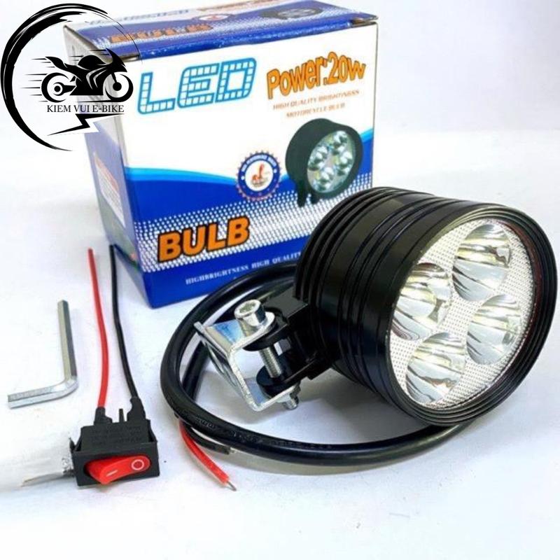 Đèn L4 ngắn 3 chế độ, cho xe máy, xe điện 12v, 48v siêu sáng, tặng công tắc Phụ Kiện Phụ Tùng