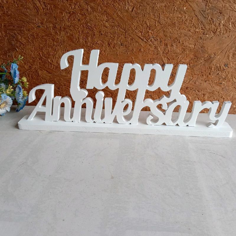 ucapan happy anniversary / hiasan meja 3