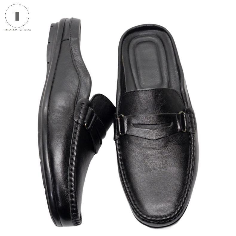 Product Introduction of DéP  GiàY sục nam da bò cực êm mềm tom Shoes , Đế Bằng chất liệu Cao Su chống trơn trượt 3