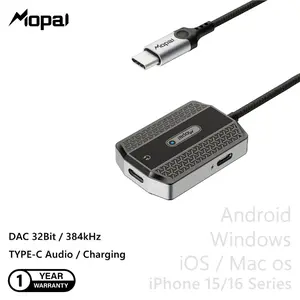 MOPAI - KT522 Splitter TYPE C to TYPE C + TYPE C (DAC CHIP 32Bit / 384kHz)