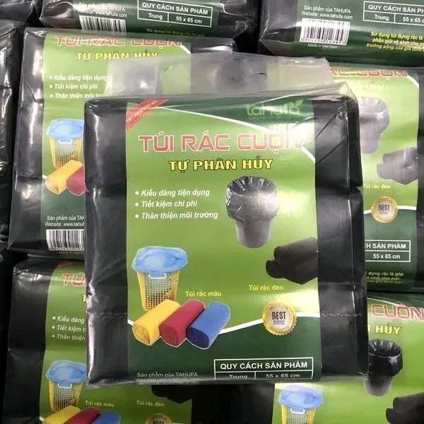 Set 15 Túi rác cuộn đen tự phân hủy size 45x56cm (3 cuộn/ túi) bảo vệ môi trường Đồng 6