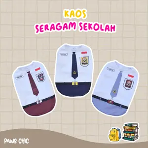 Baju Kucing Anjing Size Jumbo Seragam Sekolah SD SMP SMA untuk Kucing Kelinci Anjing Monyet