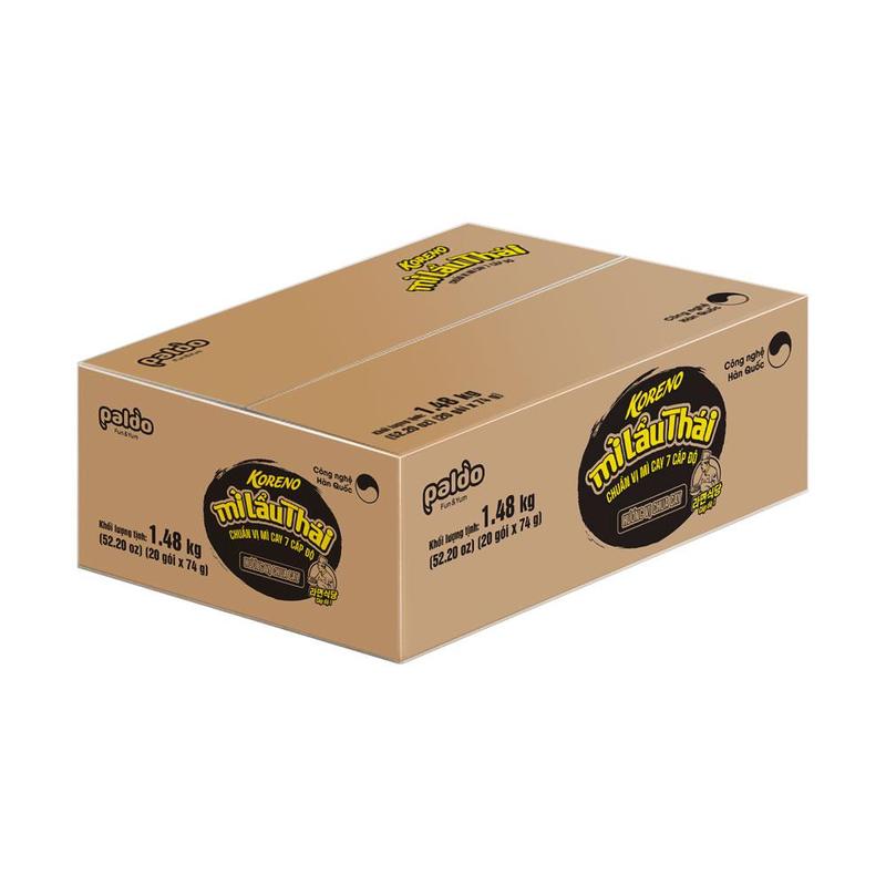 Mì Koreno lẩu Thái vị chua cay thùng 20 gói x 74g