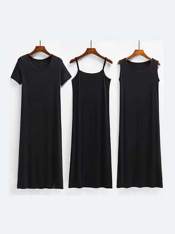 Women's Solid Color Nightdress, Casual Soft Comfortable Nightgown for Daily Wear, Ladies Sleepwear for Summer 0