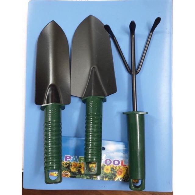  Bộ dụng cụ làm vườn loại To 3 món cỡ đại- xẻng trồng cây cảnh hoa- Xẻng xới đất trồng cây hoa rau sạch 