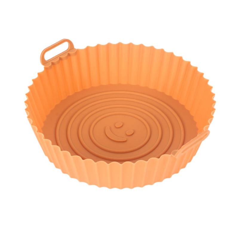 Silicone Air Fryer Liner, 1 Count Round Reusable Heat Resistant Air Fryer Basket, Household Air Fryer Liner for Home Kitchen 0