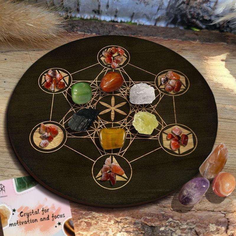 Product Introduction of Artificial Crystal Meditation Healing Set, 1 Box Crystal Stone Gift Box, Meditation Healing Stone Set, Party Gift for Friend & Family, Home Decor 5