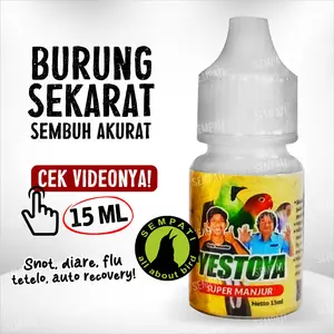 SEMPATI Yestoya Super Manjur Obat Vitamin Segala Penyakit Burung Murai Lovebird Prenjak Ciblek Glatik Obat Burung Sakit Tetelo Snot Berak Kapur Flu Muyung Fit