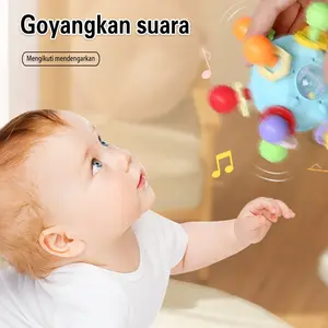 "Mainan Bola Rattle Bintang Edukasi Sensorik Anak Usia 0-12 Bulan, Penggerak Otot Lembut, Aman Dipanas & Tanpa BPA, Hadiah Kelahiran Bayi, Mainan Non-Toxic Anak Canggih"