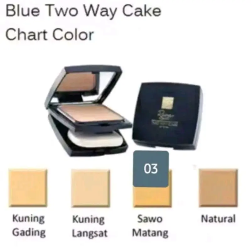 RIVERA BLUE TWO WAY CAKE REFIL Kontrol Minyak Pengecil Pori-pori 3
