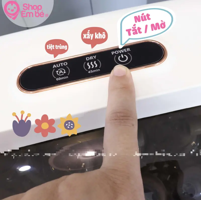 Máy úp bình sữa, tiệt trùng sấy khô tia UVC Moaz BéBé MB044 PLUS, khoang chứa 20 lit [ MẪU MỚI ] 5