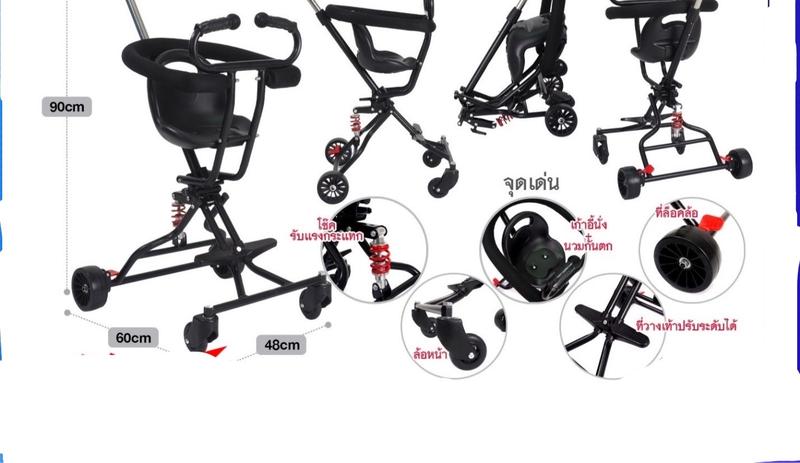 Product Introduction of รถเข็นเด็ก รถเข็นเด็ก4ล้อ น้ำหนักเบา รถเข็นเด็กแบบพกพา No.6681 35