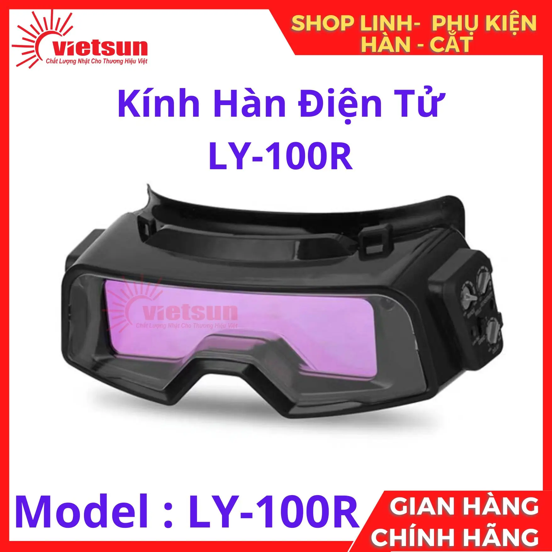 Kính hàn điện tử LY-100R, mặt nạ hàn Điện tử