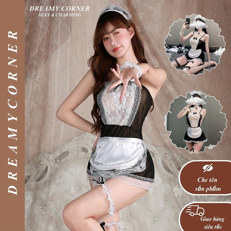 Đồ Bộ Hầu Gái Sexy Cosplay Người Hầu Gợi Cảm Cám Dỗ DN45 Đồ Ngủ Nữ Quyến Rũ Mặc Nhà Đáng Yêu