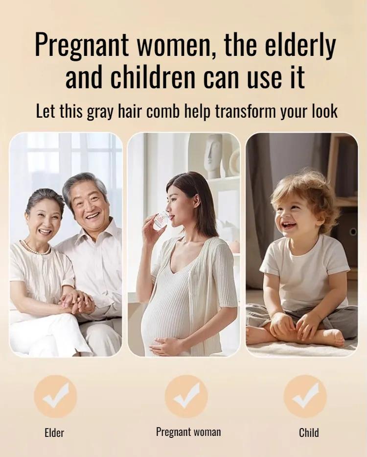 Product Introduction of Original product,Premium Plant-Based Hair Dye Stick & Comb,Instant Gray Hair Coverage with a Disposable, No-Wash, Waterproof, and Sweat-Proof Design for a Radiant Look 15