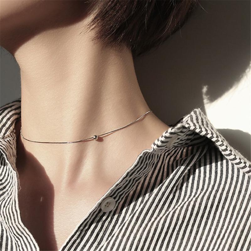 Vòng Cổ Quả Cầu Tròn, Thiết Kế Đơn Giản, Thời Trang, Dành Cho Phụ Nữ Và Trẻ Em Gái, Đồ Trang Sức Phụ Kiện, Tuyệt Vời Làm Quà Tặng 1