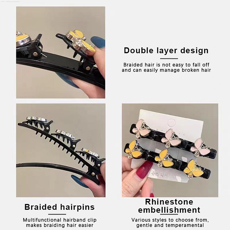 Product Introduction of Sweet Hair Accessories Bangs Clip Broken Hair Clip Headband For Women Elegant Flower  Braid Hairpins Fashion Styling Tools 17