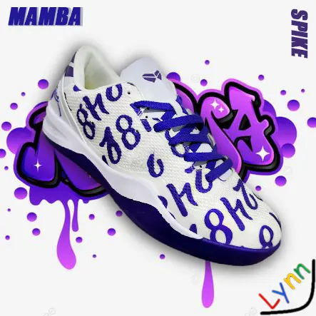 Kobe 8 Protro Zoom "Court Purple" [with Spike] Training Classic Fashion Casual basic lightweight flexible non-slip Student school footwear running jogging sports competitive Classic Sneaker Rubber basketball shoes Precision 6 Kevin durant 15 Lebron 20