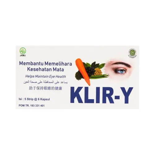 Herbal KLIR Y Strip 30 Kapsul Vitamin Memelihara Kesehatan Mata 2