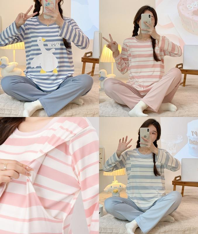 COMBO 2 BỘ quần áo chất coton mềm mát mặc Bầu và Sau sinh có thiết kế cho con bú (40kg - 95kg) Váy Bầu Đầm Bầu