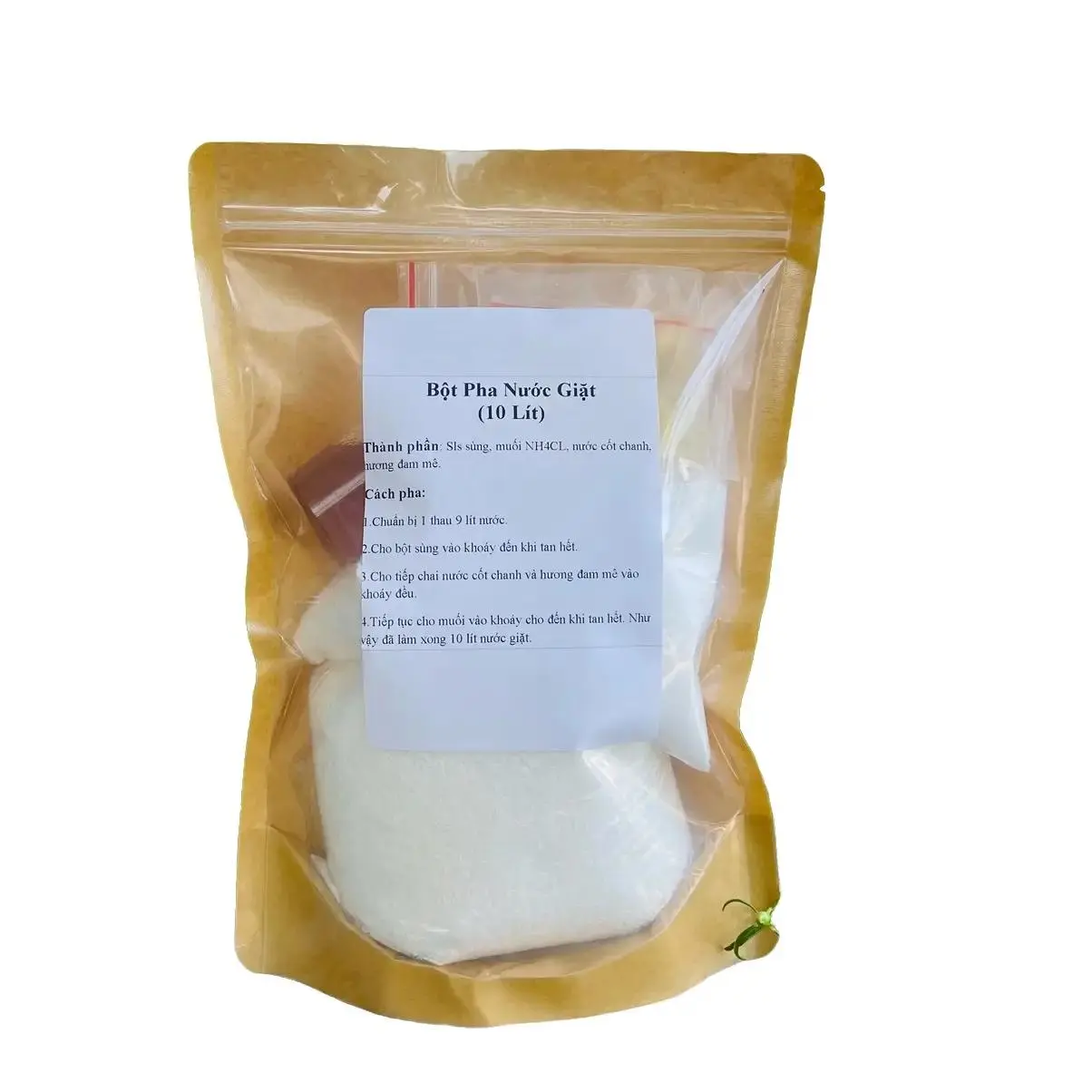 Bột Pha Nước Giặt 10 lít hương thơm, dạng bột tiện lợi, mùi hương nhẹ nhàng, giúp sạch quần áo bằng cốt chanh tự nhiên!
