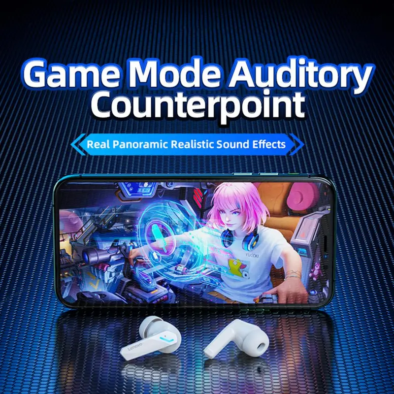 Thinkplus GM2 Pro Bluetooth Earphone Gaming Headphone Headset TWS E Wireless arphones Headphones Bass Earphones Earbuds 4