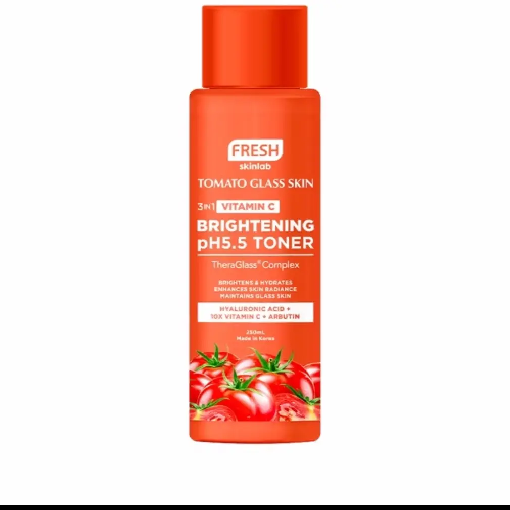 ￼FRESH Skinlab Tomato Glass Skin 3 in 1 Vitamin C Brightening Ph 5.5 Toner 250ml