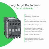 Gambar CONTACTOR SCHNEIDER ELECTRIC TVS 3P 18.5kW 40A AC-3 380/400V COIL 220VAC 1NO+1NC - LC1E40M7 dari listrikkitaofficial Kota Administrasi Jakarta Timur 3 Tokopedia