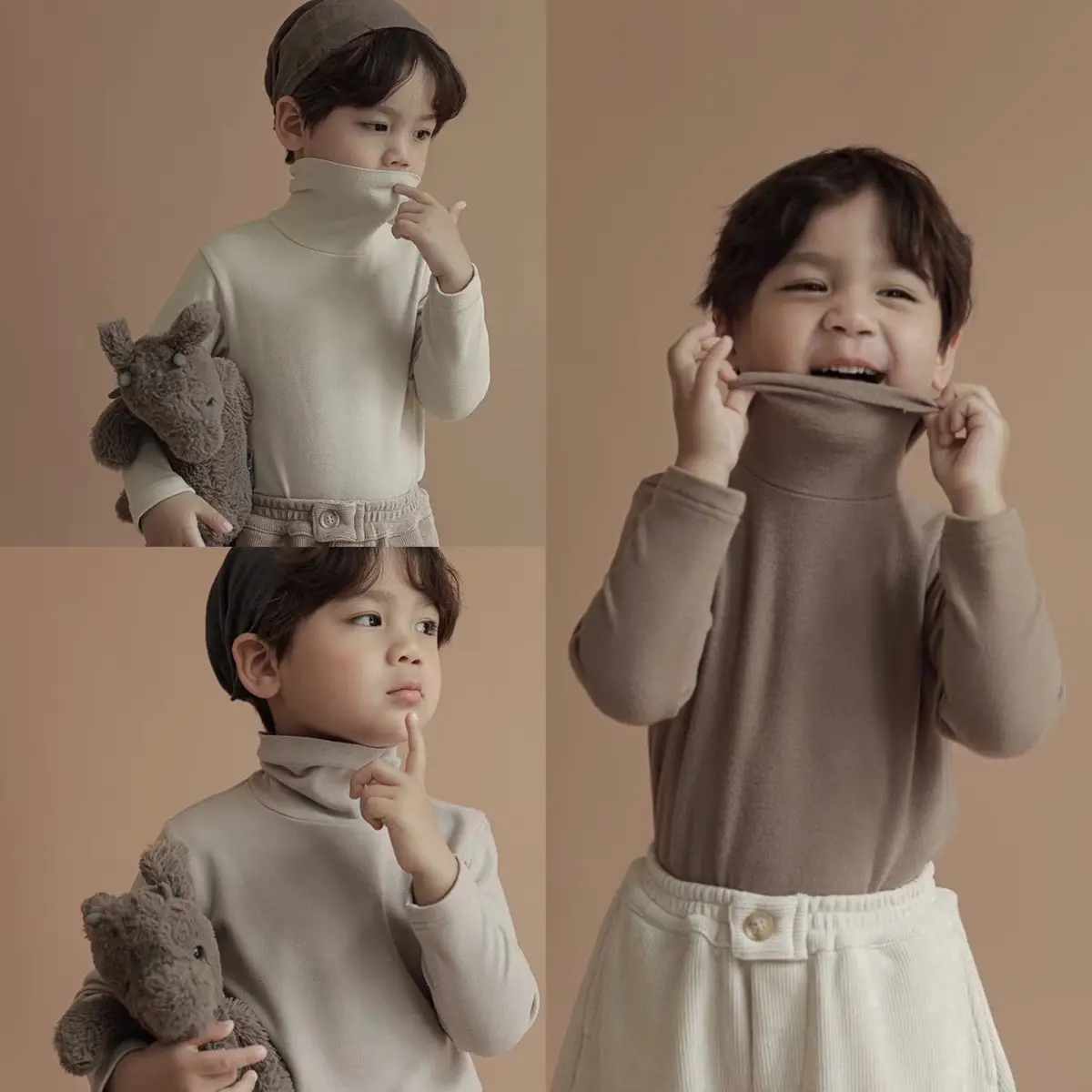 Áo giữ nhiệt cho bé CỔ CAO ( Có thể Tăng Size ), Fom dáng hàn chất nỉ cotton  cao cấp ROYALKIDS 2025