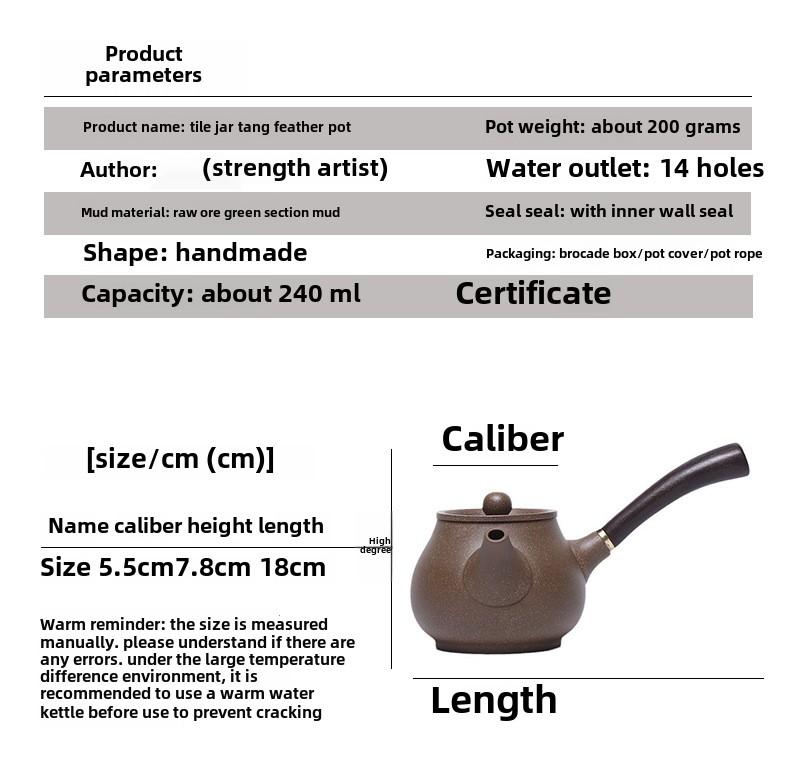 Product Introduction of # Purple Clay Pot# [Lifetime Fidelity] Yixing Purple Clay Pot Pure Handmade Famous Authentic Tea Brewing Size Capacity Yixing Original Yixing Clay Teapot Tea Set Purple Clay Handmade Vintage Tang Yu Pot Household 4