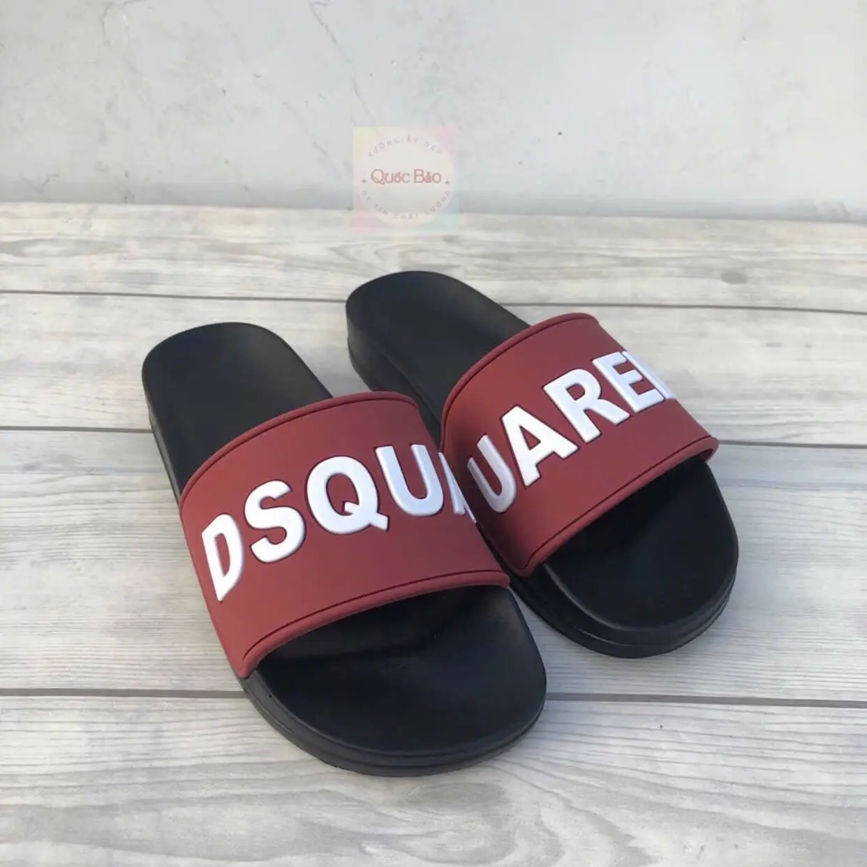 Dép lê ĐS QUỜ đỏ nam nữ size 35-42 dép dẻo nhẹ DéP Slipper Đế Bằng Quai Ngang dép  boy phố màu hồng đsq