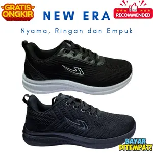 Sepatu Sekolah New Era Prolexsus TALI Laki Laki Perempuan Hitam Putih Casual Shoes Sneakers Pria