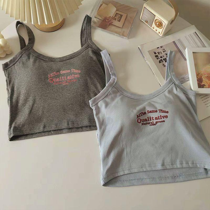 Áo Vest Hai Dây In Hình, Thiết Kế Cô Gái Nóng Bỏng Dễ Thương Và Gợi Cảm, Dành Cho Nữ, Có Thể Mặc Bên Trong Hoặc Mặc Ngoài, Có Đệm Ngực, Áo Sơ Mi Cơ Sở Bó Sát Không Tay Sành Điệu, Thích Hợp Cho Mùa Hè, Năm 2023, HK 7