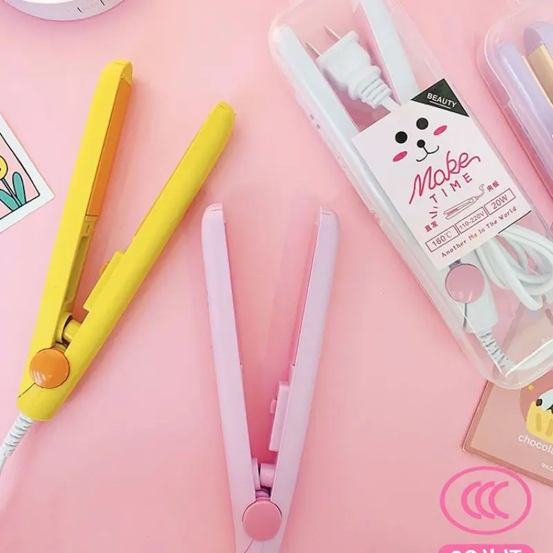 Catokan Mini Karakter 2IN1 Bisa Lurus & Curly Alat Catok Rambut Meluruskan Mesin Catok Wanita 6