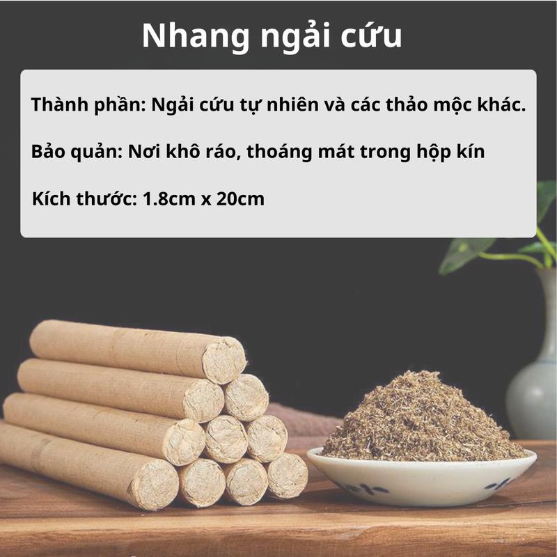 (Hàng loại 1) Thanh nhang ngải cứu tự nhiên - Đuổi muỗi, lưu thông khí huyết,giảm Đau nhức căng thẳng mệt mỏi, ngủ ngon và sâu hơn. Hỗ trợ giấc ngủ Dầu Thơm Phòng Dầu Thơm 6