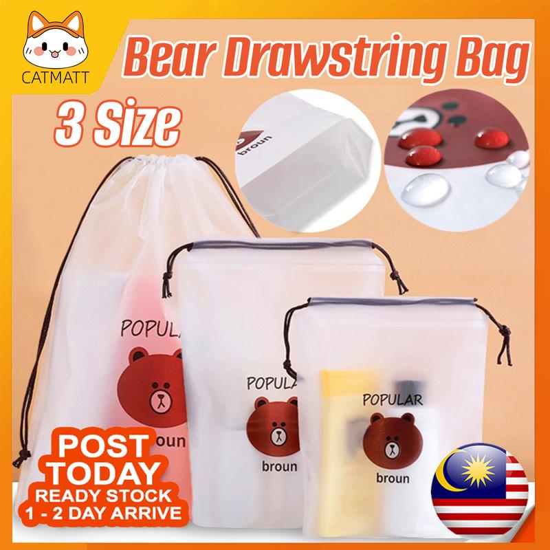 Cute Cartoon Drawstring Storage Bag Waterproof Bundle Gift Organizer ...