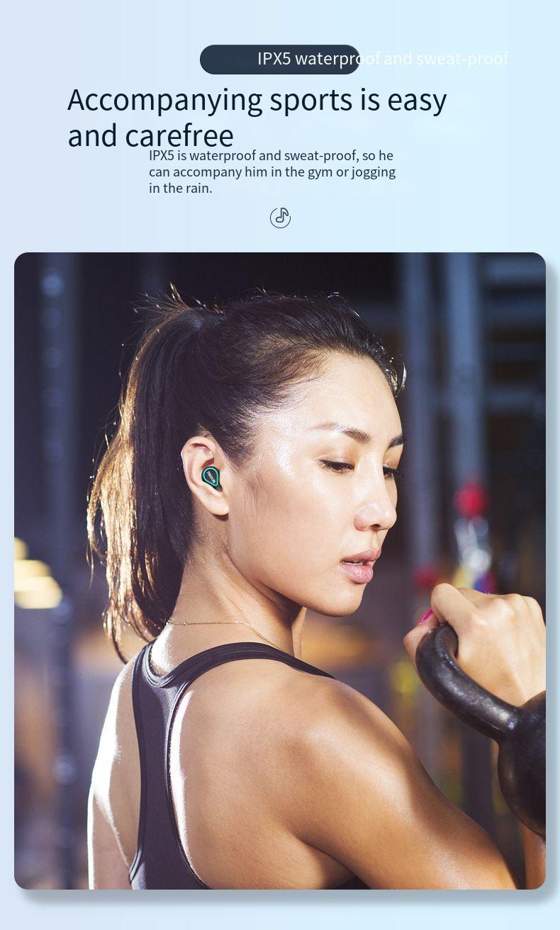 Product Introduction of Private Model M5 Mini Bluetooth Headset Wireless in-Ear Sports Business Driving Foreign Trade 8