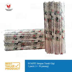 Sumpit Bambu Steril dengan Tusuk Gigi