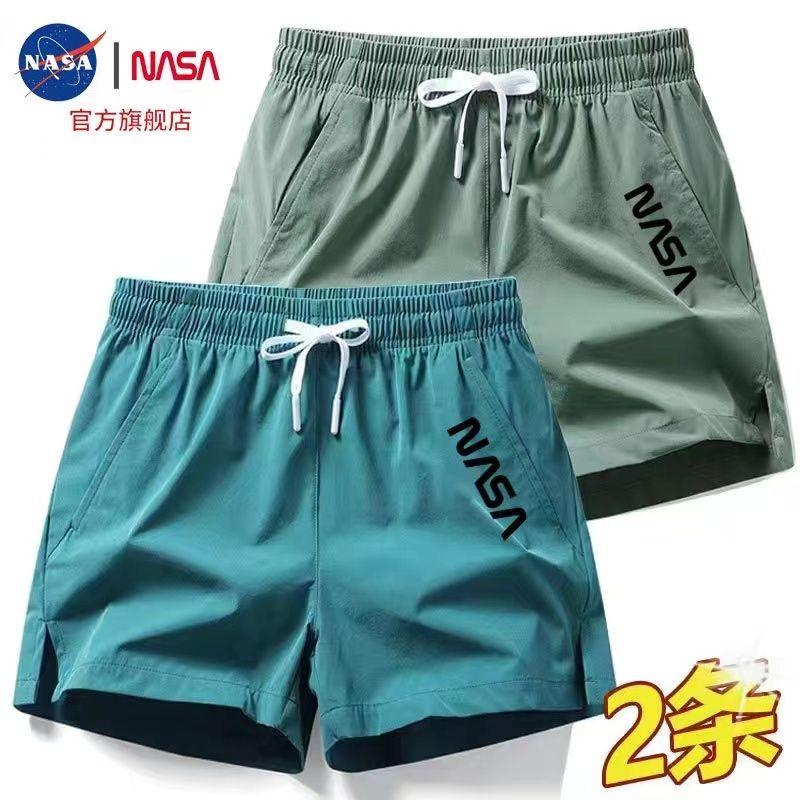 Quần Đùi Thể Thao Mùa Hè, Dành Cho Nam Và Nữ, Chất Liệu Lụa Lạnh Thiết Kế NASA, Mỏng, Quần Đùi Chạy Bộ Co Giãn, Cùng Kích Thước, Quần Đùi Có Khớp 3