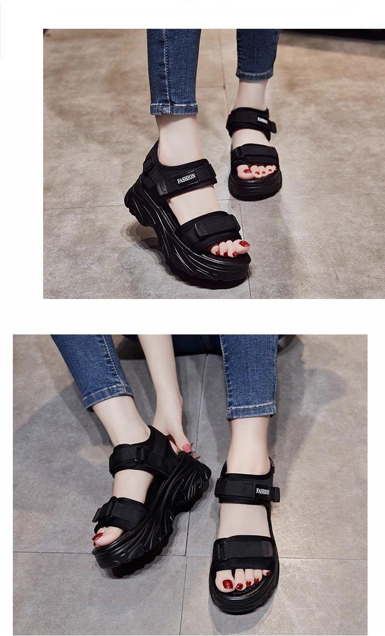 Product Introduction of รองเท้าแตะกีฬาผู้หญิง ฤดูร้อน ใหม่ รองเท้าลำลองชายหาด แพลตฟอร์ม พื้นหนา ส้นสูงยอดนิยม พื้นนุ่ม เพิ่มความสูง 2025 [ขายดีในร้าน] 15