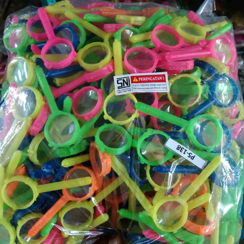 ball mainan kaca pembesar warna warni isi 20 pcs 1